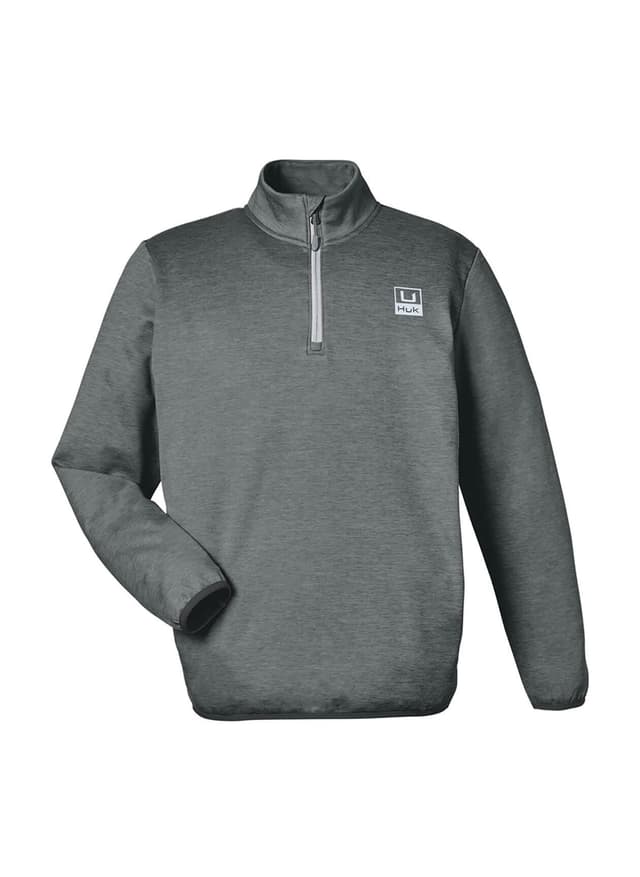 HUK Men's Coldfront+ Quarter-Zip Pullover - Dark Grey 3XL