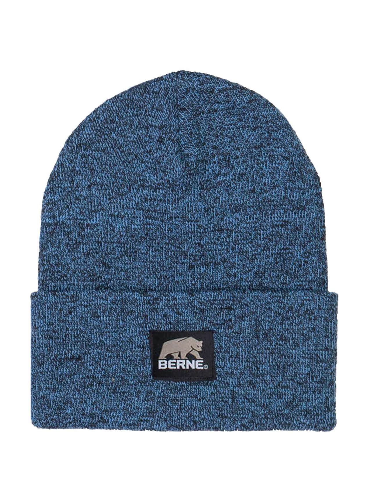 Berne Heritage Knit Cuff Beanie - Blue / Black (BBLK) MISC
