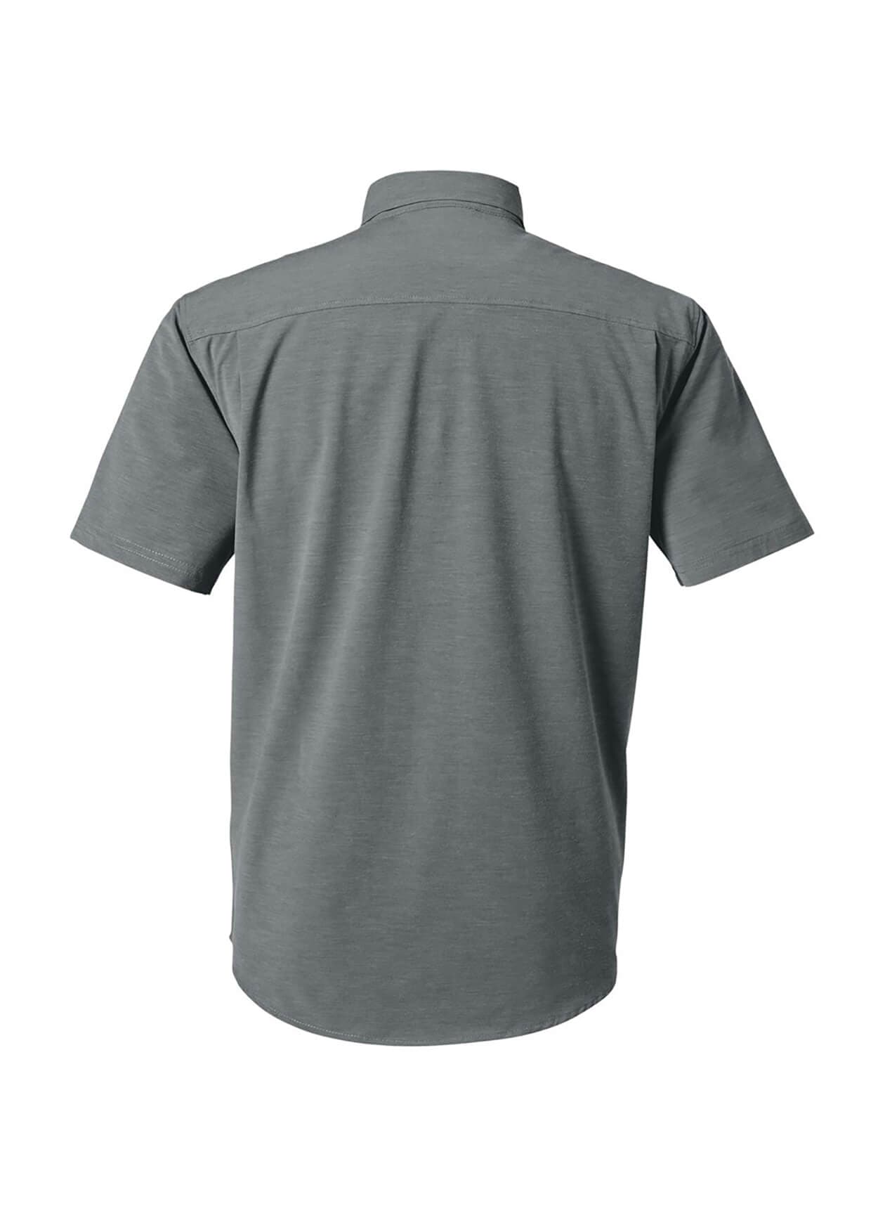 HUK Men's Kona Solid Short-Sleeve Shirt - Dark Grey LG