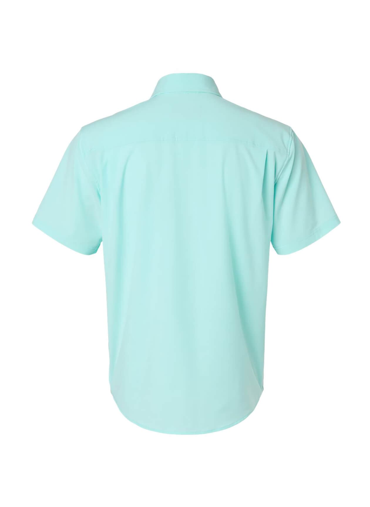 HUK Men's Kona Solid Short-Sleeve Shirt - Caicos (CAI) LG