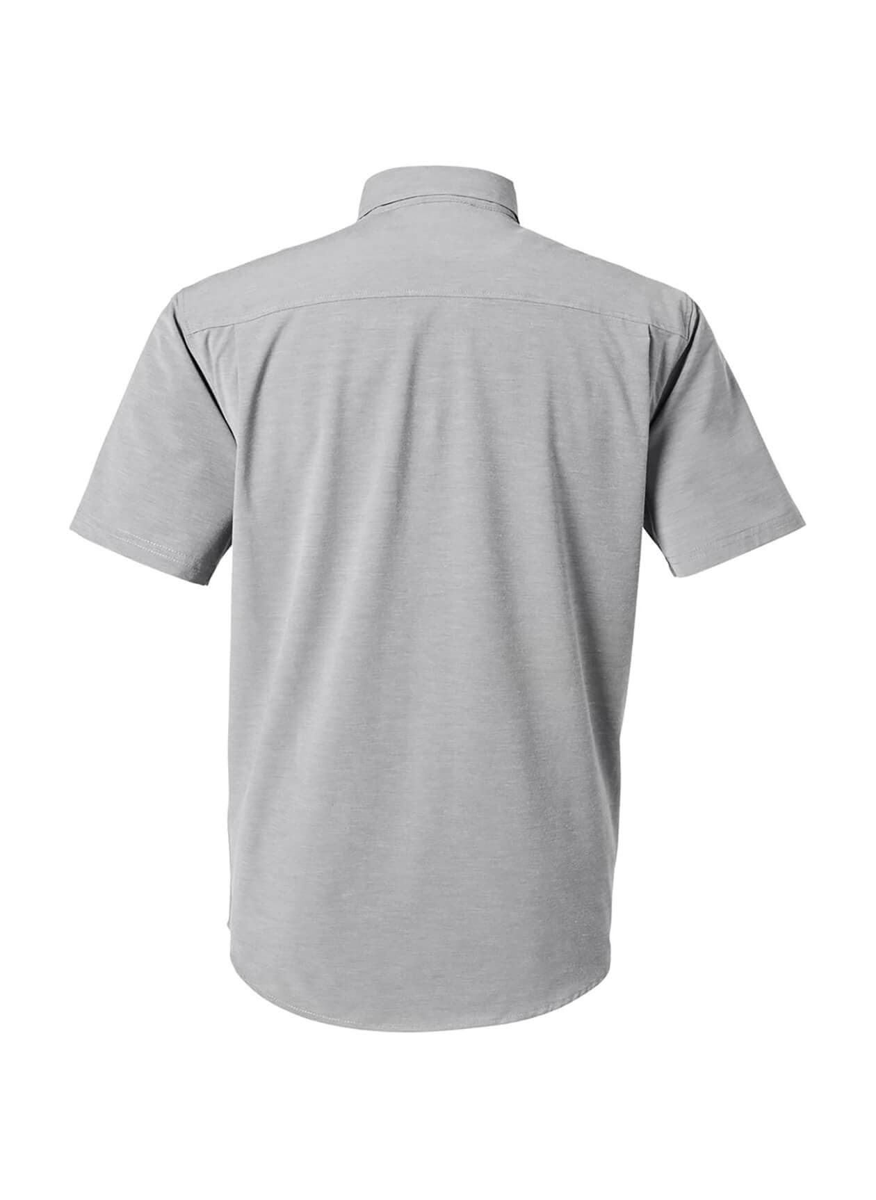 HUK Men's Kona Solid Short-Sleeve Shirt - Light Grey LG