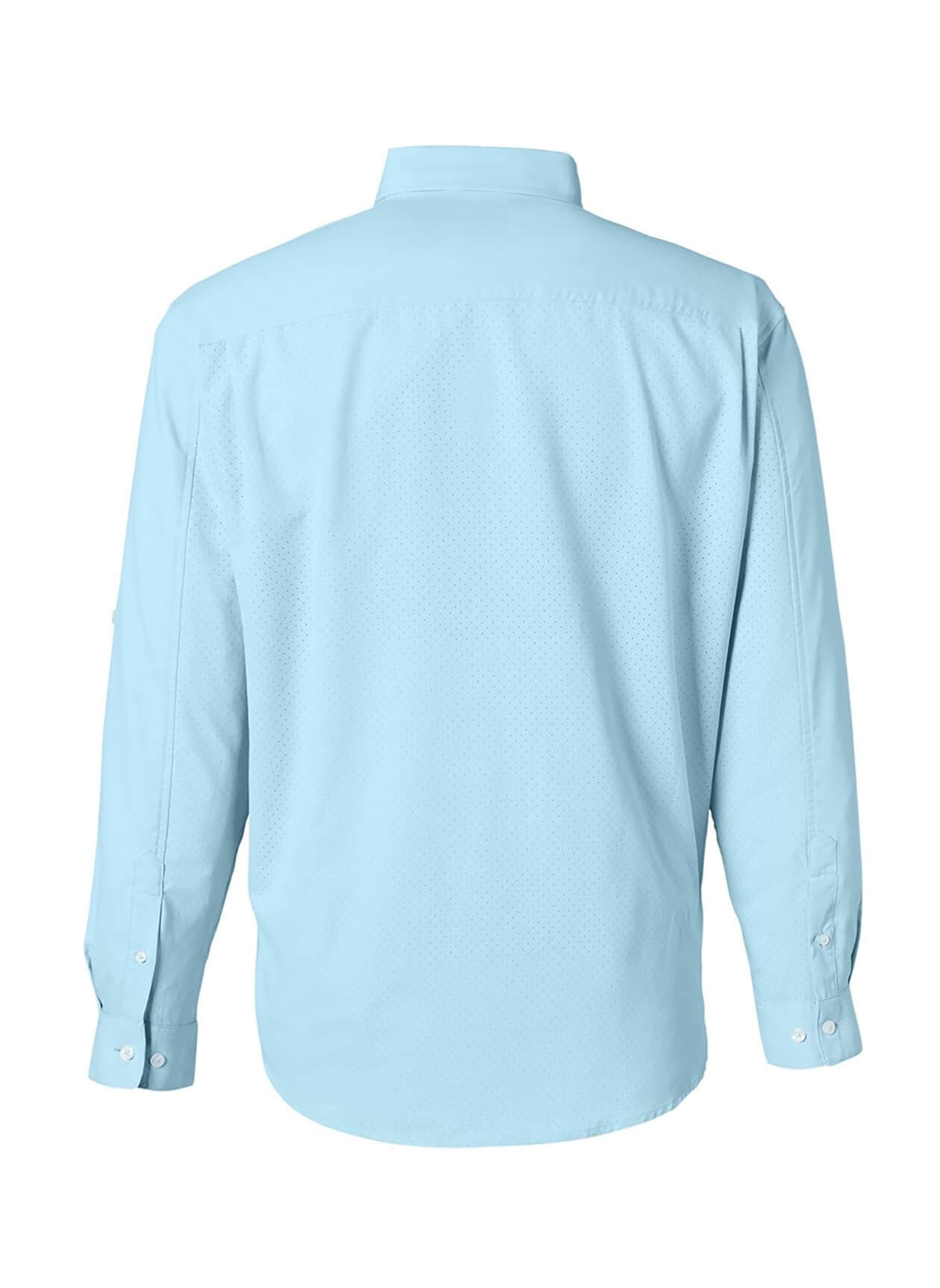 HUK Men's Tide Point Pocket Fishing Shirt - Cyan 3XL