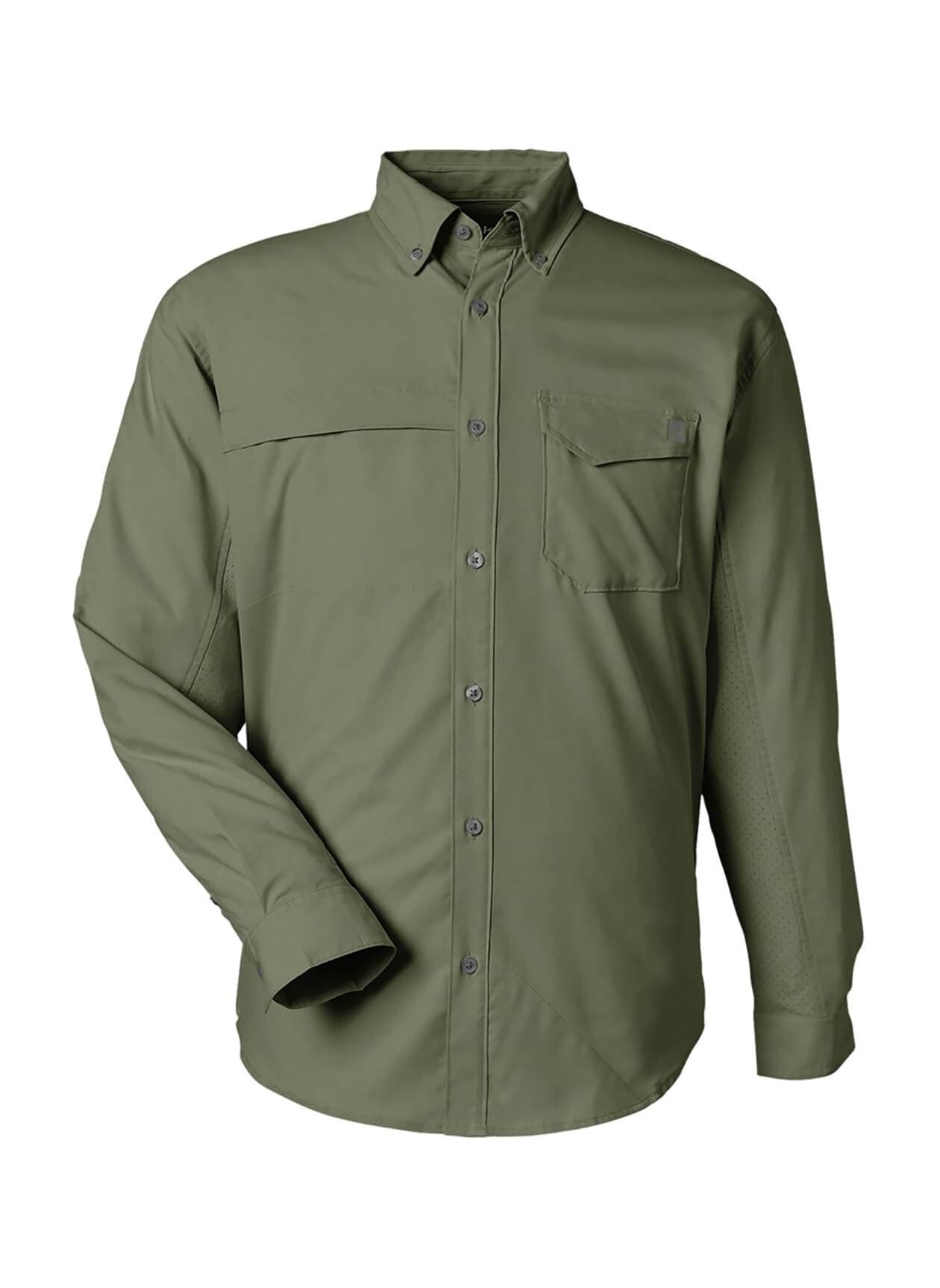 HUK Men's Tide Point Pocket Fishing Shirt - Green 3XL