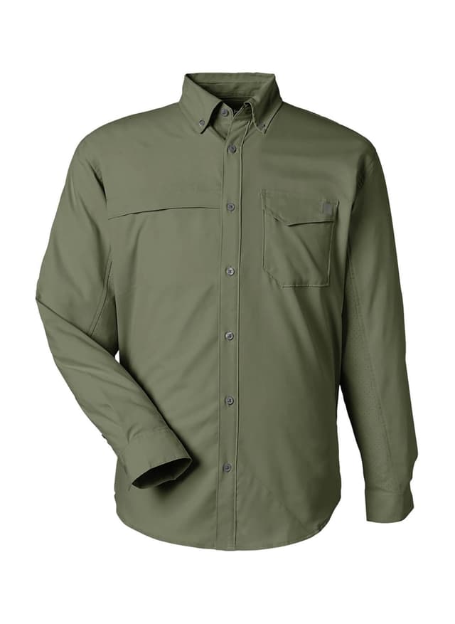 HUK Men's Tide Point Pocket Fishing Shirt - Green 3XL