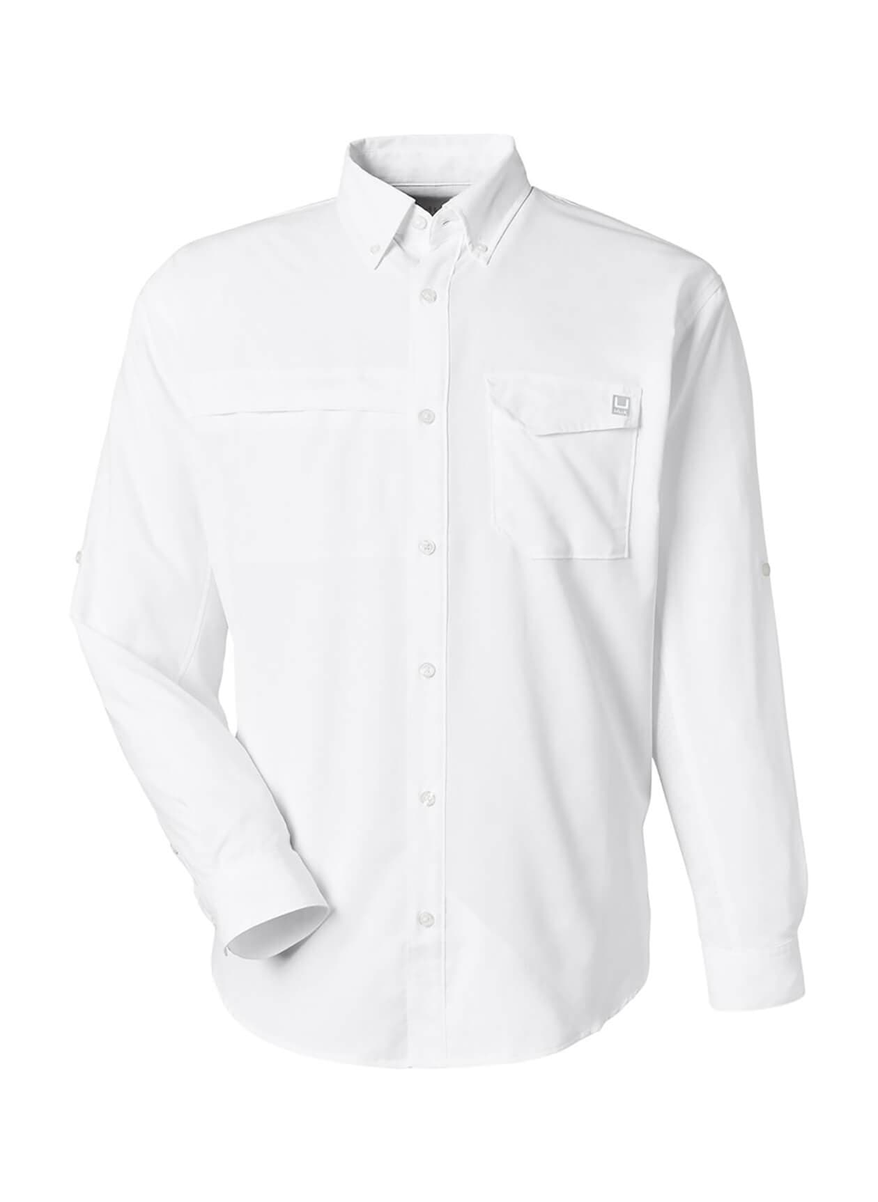 HUK Men's Tide Point Pocket Fishing Shirt - White 3XL