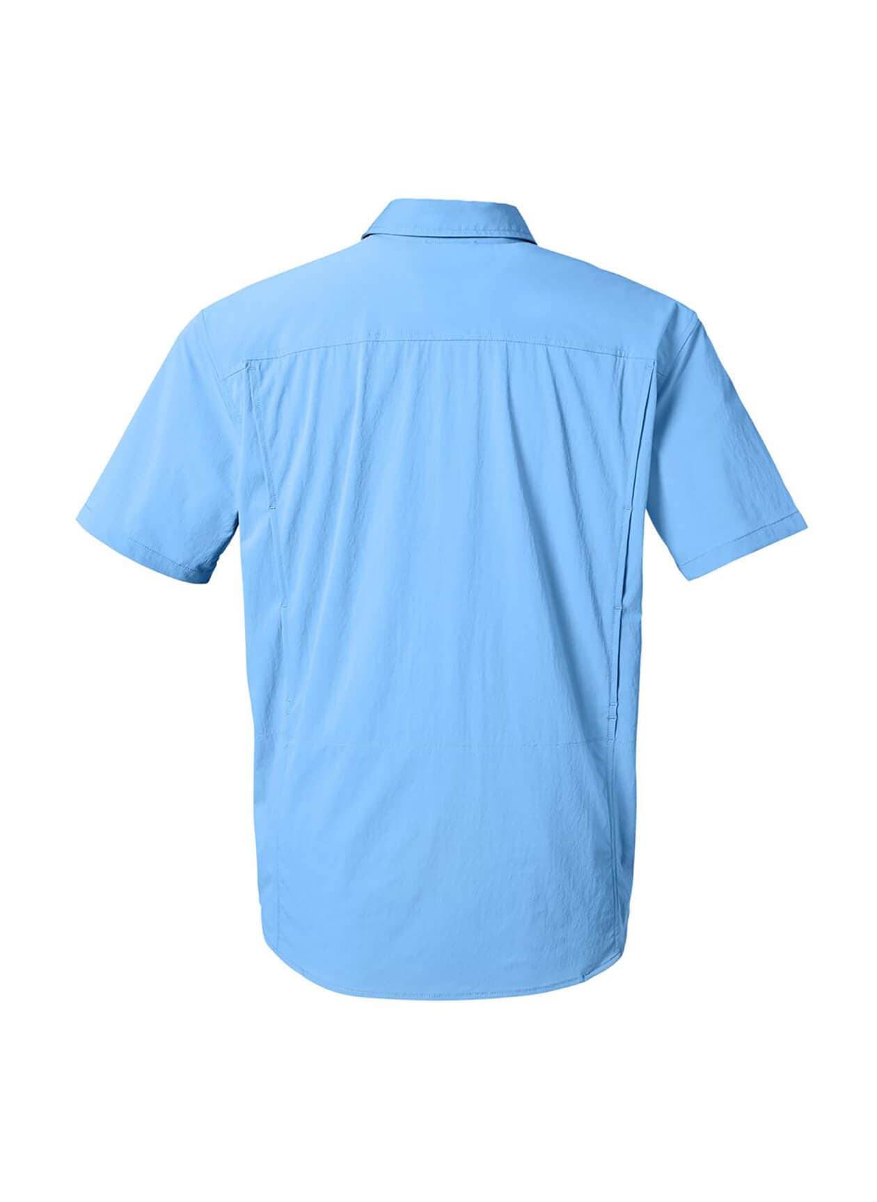 HUK Men's Creekbed Short-Sleeve Shirt - Cyan LG