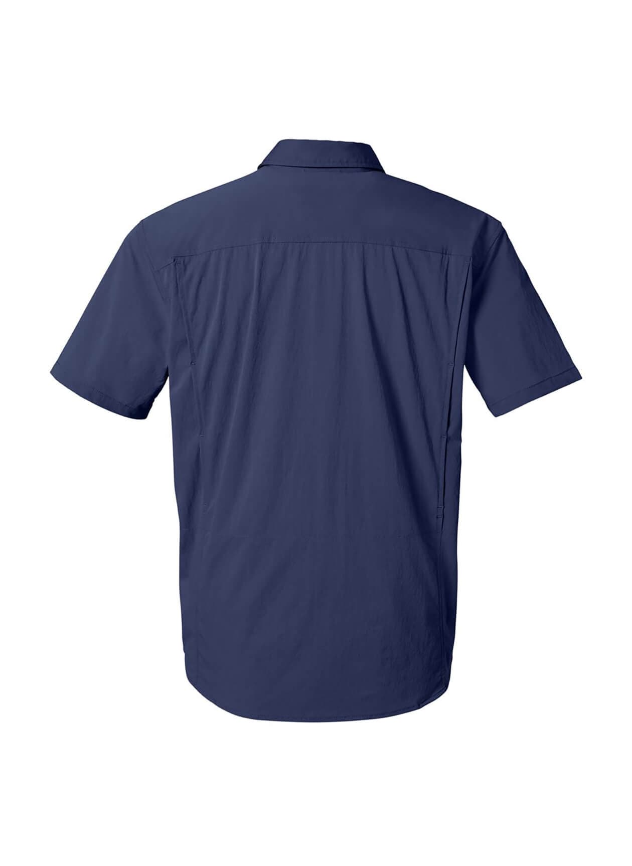HUK Men's Creekbed Short-Sleeve Shirt - Navy LG