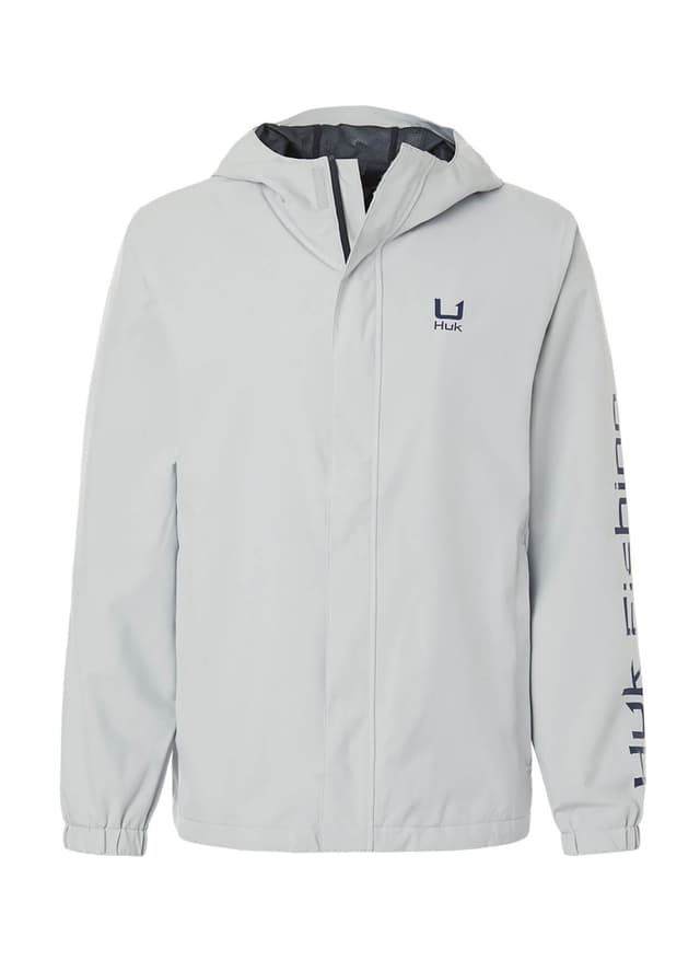 HUK Men's Storm Rain Jacket - Light Grey LG
