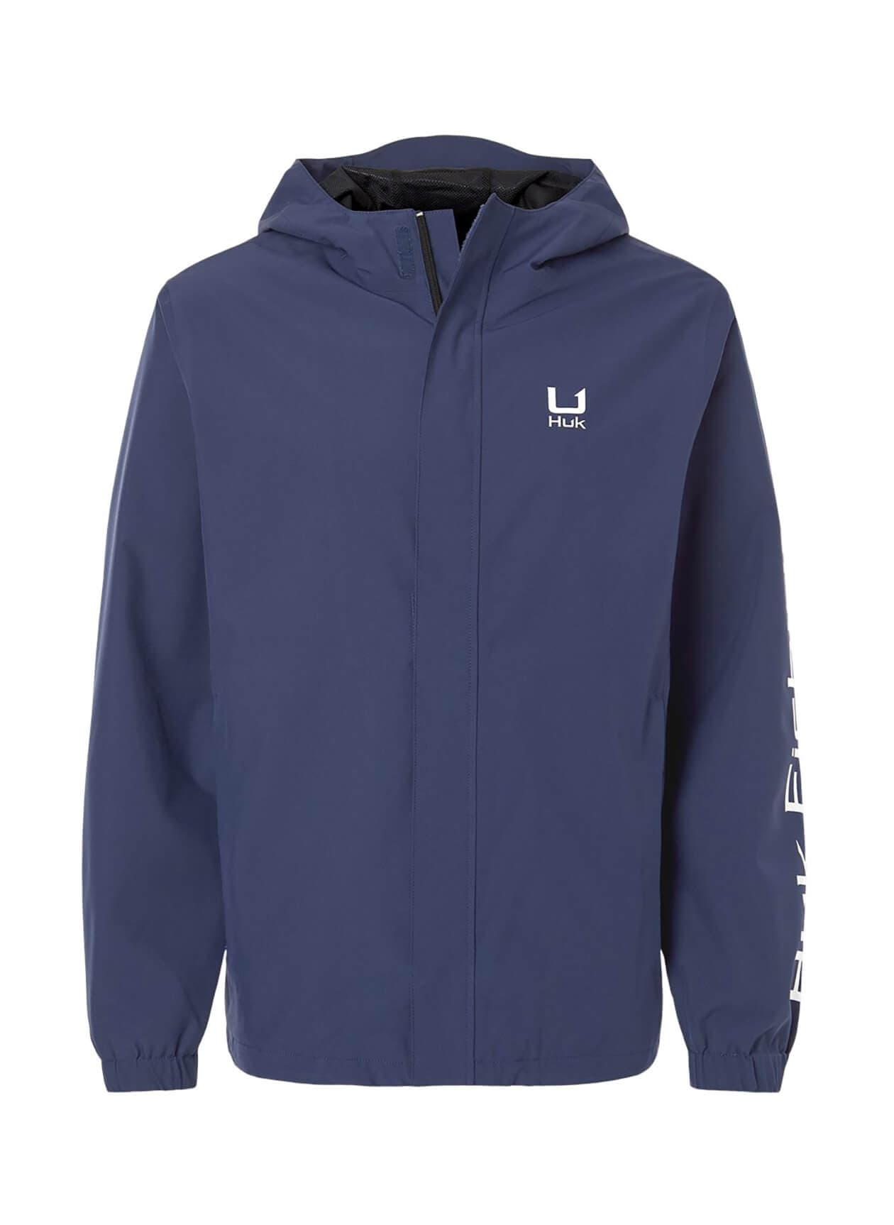 HUK Men's Storm Rain Jacket - Navy LG