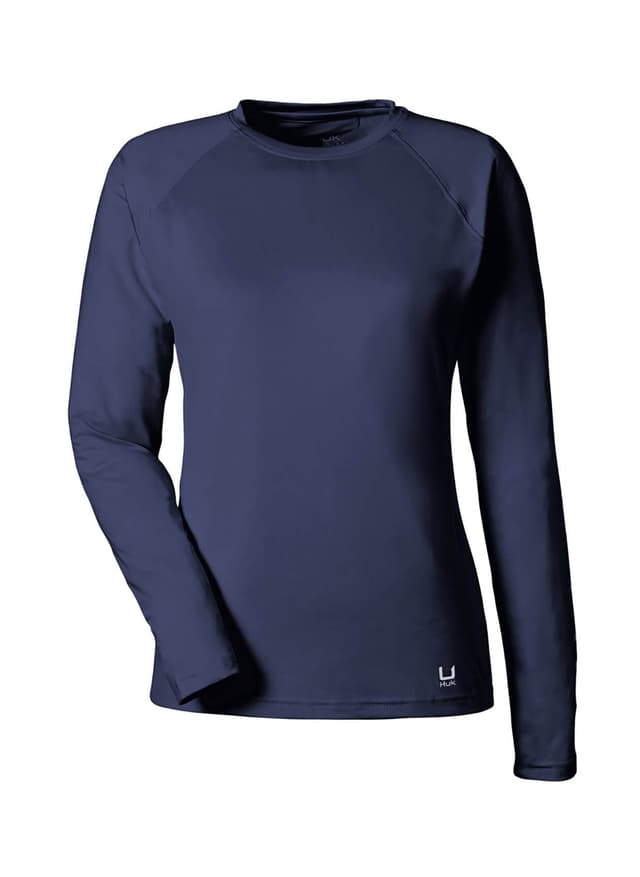 HUK Women's LoPro Pursuit T-Shirt - Navy LG