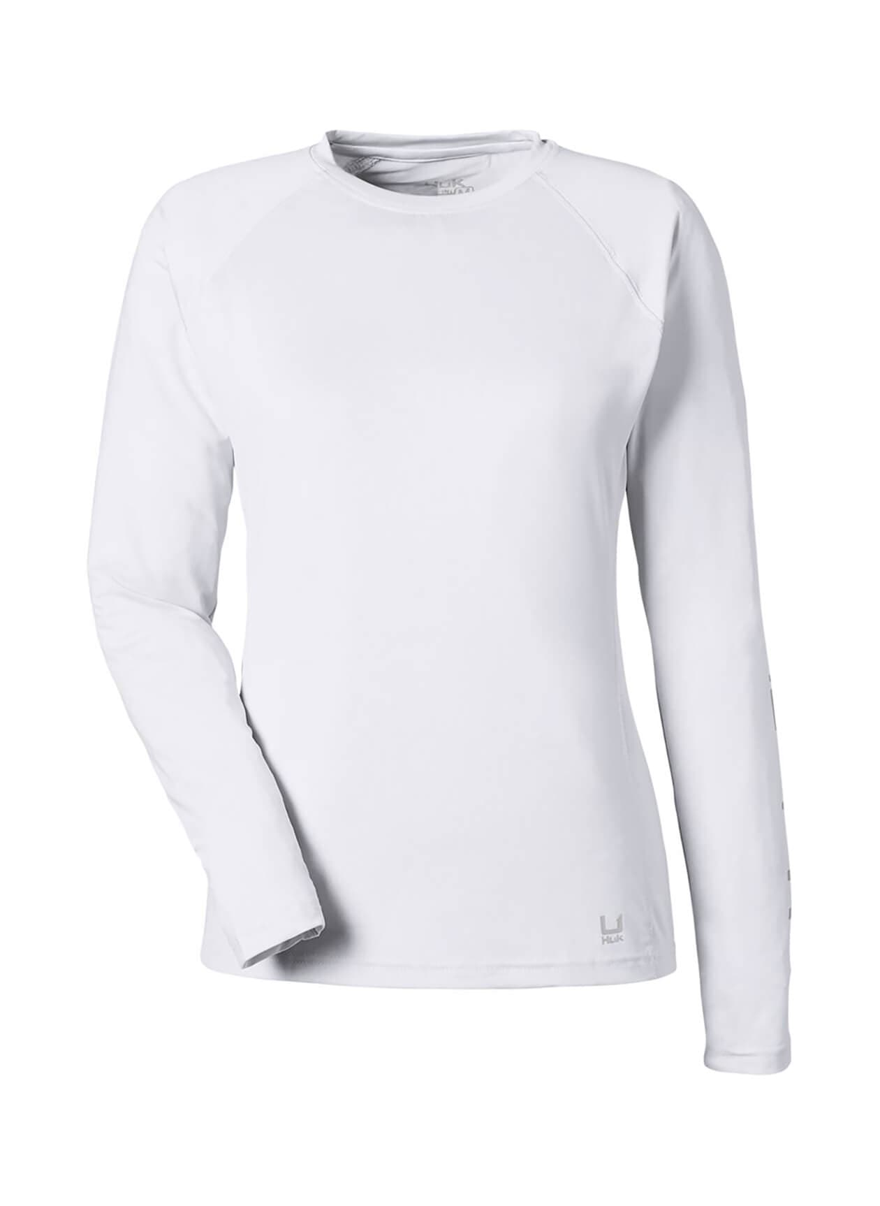 HUK Women's LoPro Pursuit T-Shirt - White LG