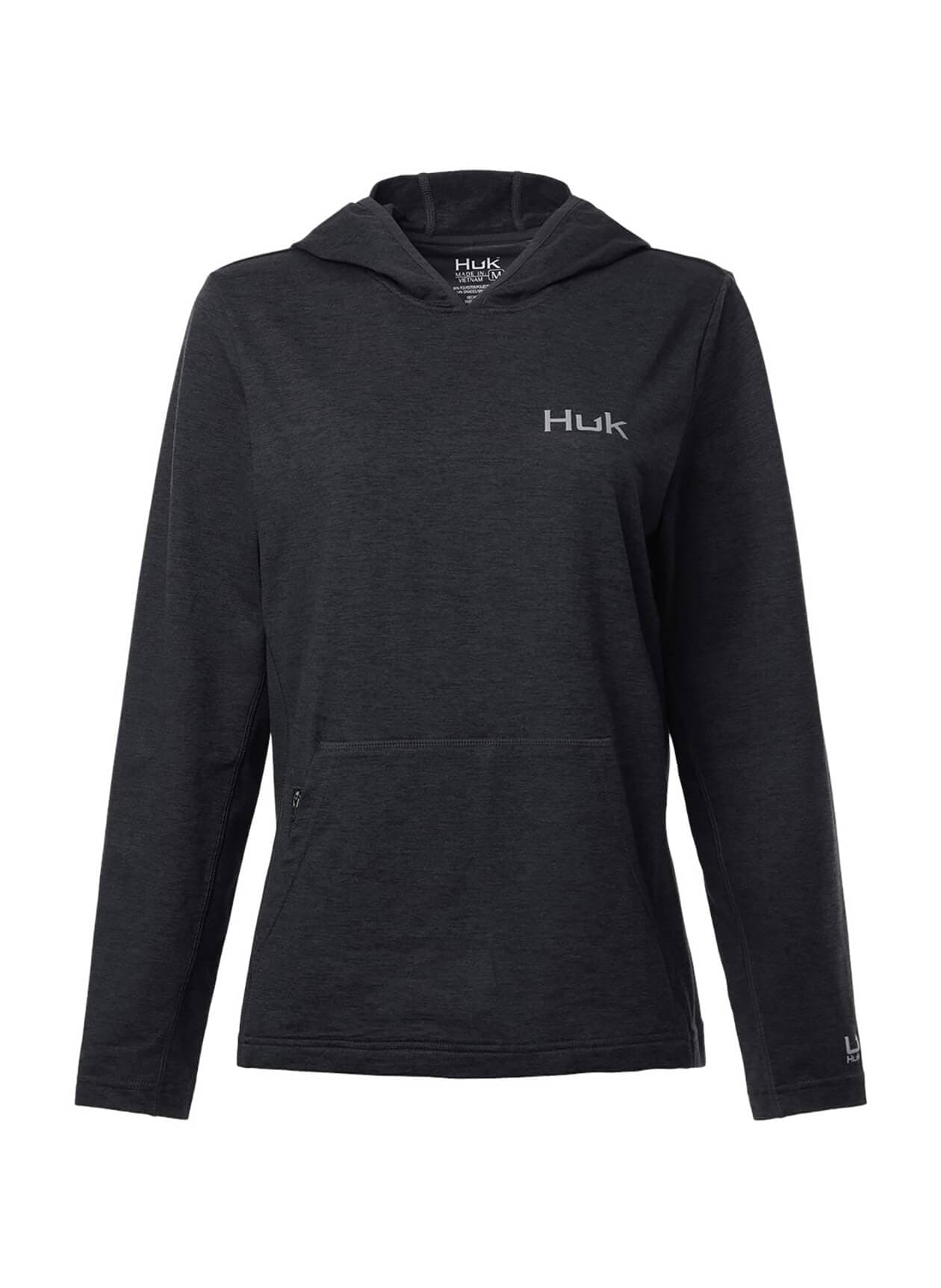 HUK Women's Coldfront+ Hoodie - Black LG