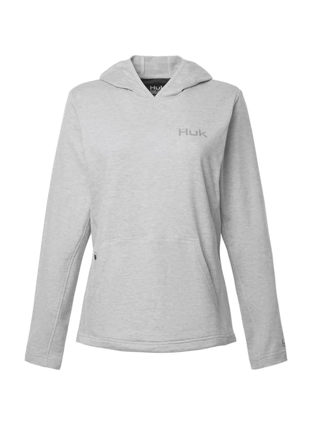 HUK Women's Coldfront+ Hoodie - Light Grey LG