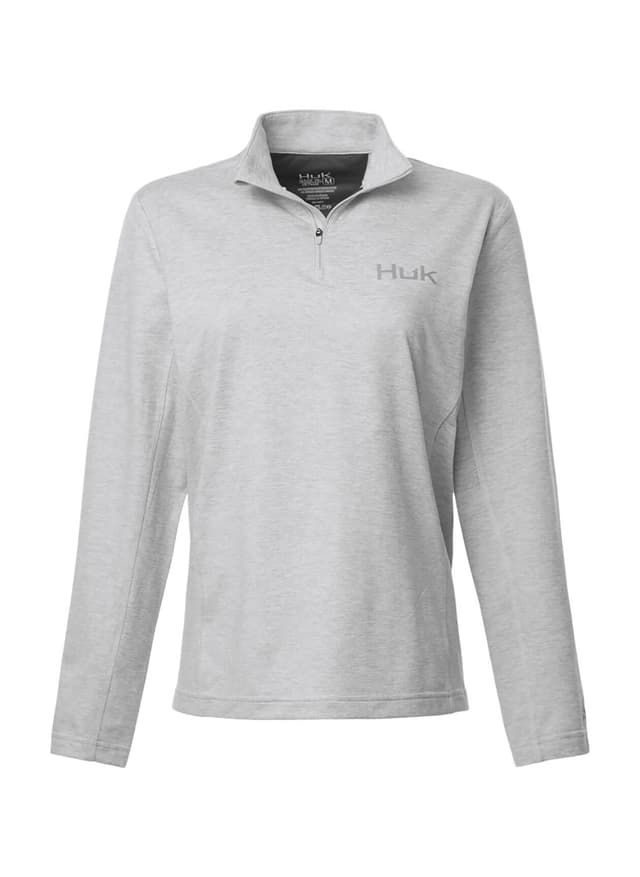 HUK Women's Coldfront+ Quarter-Zip - Light Grey LG