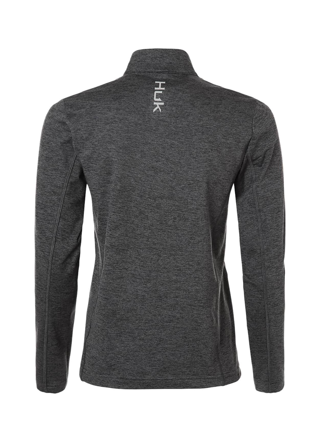HUK Women's Coldfront+ Quarter-Zip - Dark Grey LG