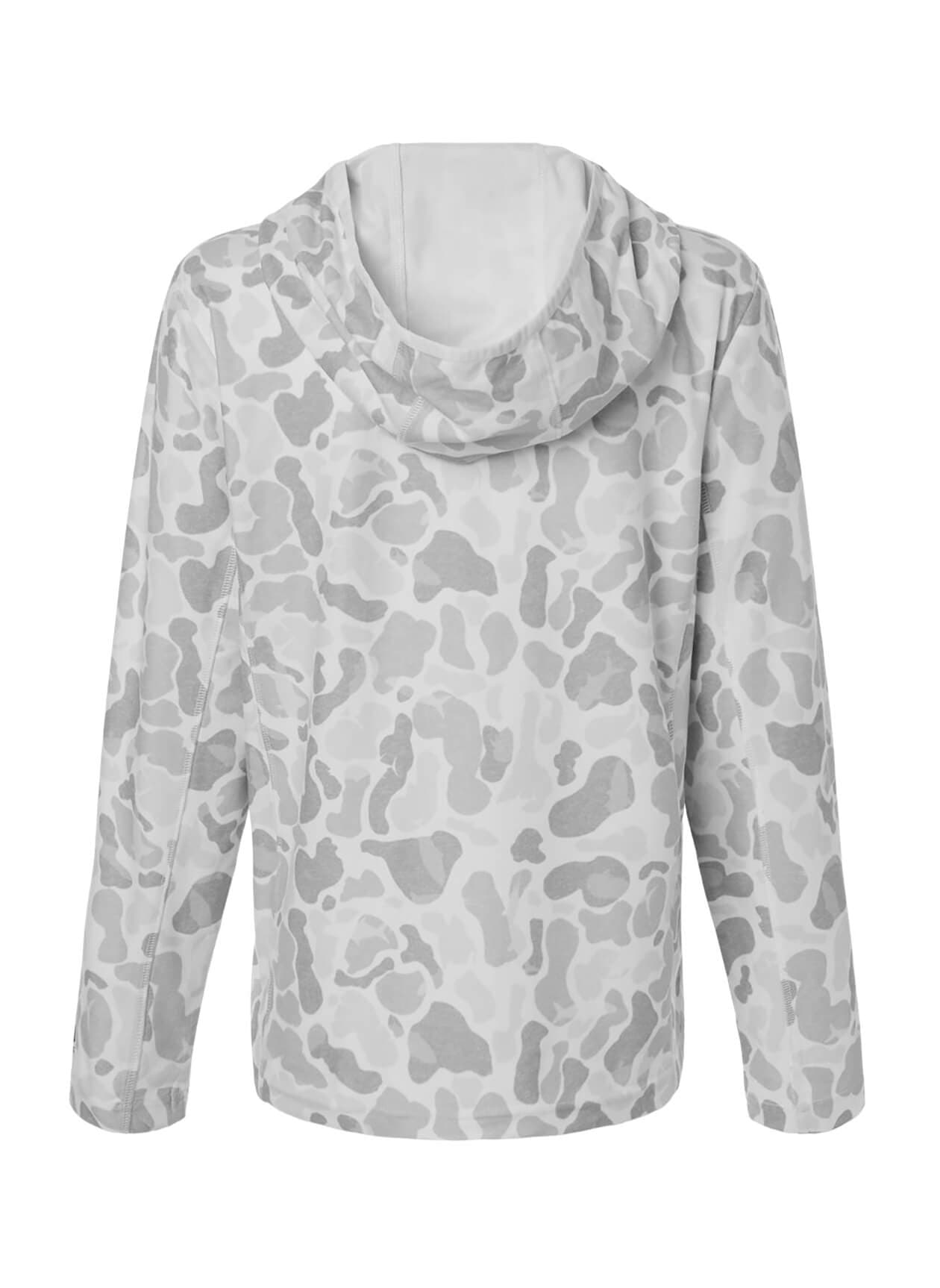 HUK Women's Coldfront+ KC Print Hoodie - White LG