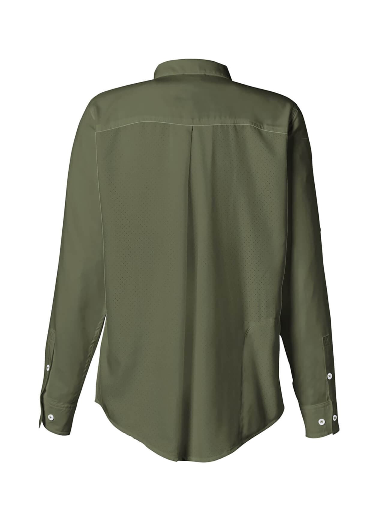 HUK Women's Tide Point Long Sleeve Shirt - Green LG