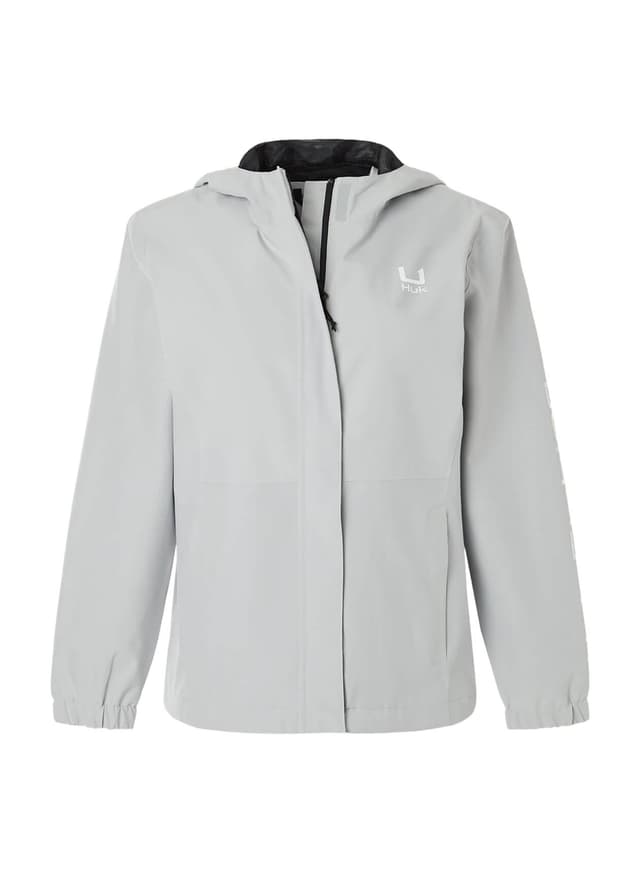 HUK Women's Storm Rain Jacket - Light Grey LG