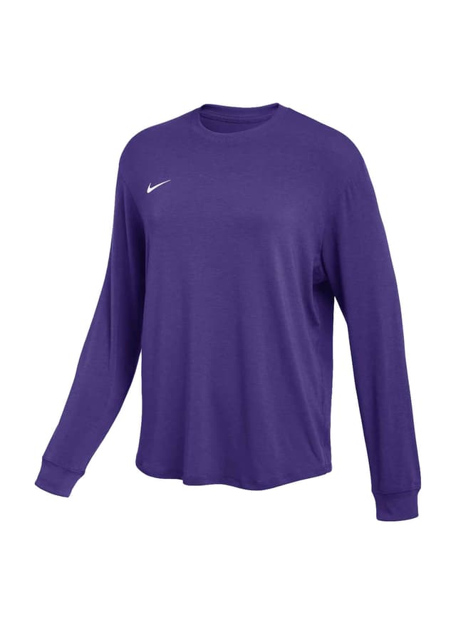 Nike Women's Relaxed Long-Sleeve T-Shirt - Purple LG