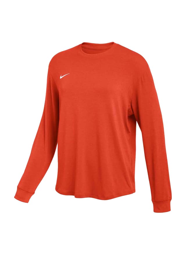 Nike Women's Relaxed Long-Sleeve T-Shirt - Orange LG