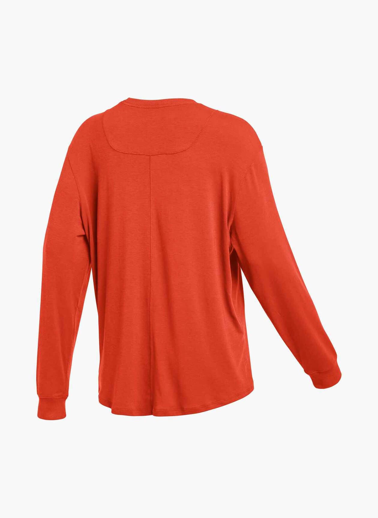 Nike Women's Relaxed Long-Sleeve T-Shirt - Orange LG