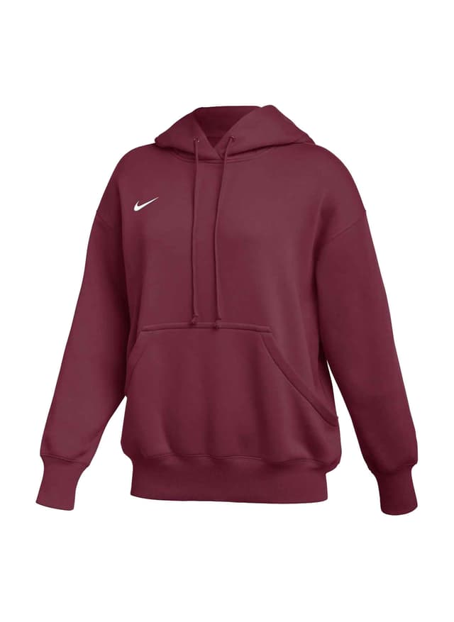 Nike Women's Phoenix Fleece Hoodie - Team Maroon / White (610) LG