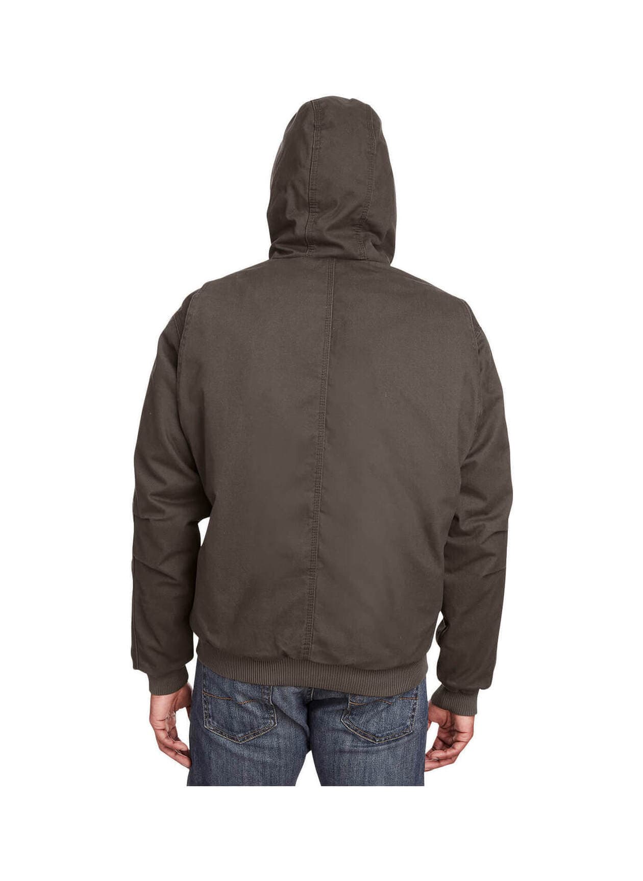 Berne Men's Highland Washed Cotton Duck Hooded Jacket - Olive Duck 3XL