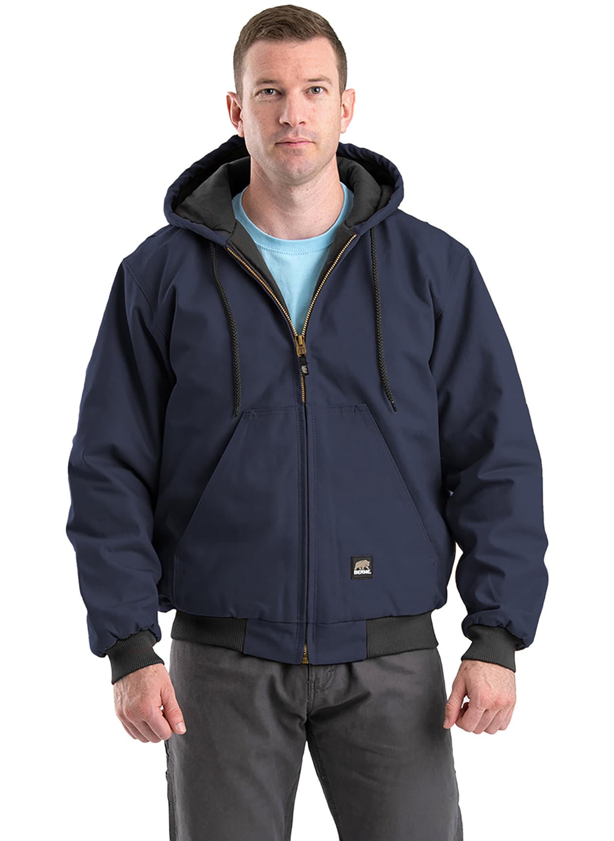 Berne Men's Heritage Hooded Jacket - Navy 3XL