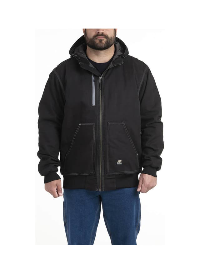 Berne Men's Modern Hooded Jacket - Black 3XL