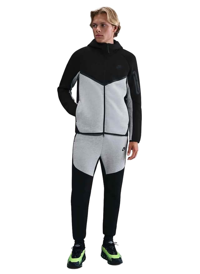 Nike Men's Fleece Windrunner Jacket - Black / Dark Grey Heather (011) 3XL