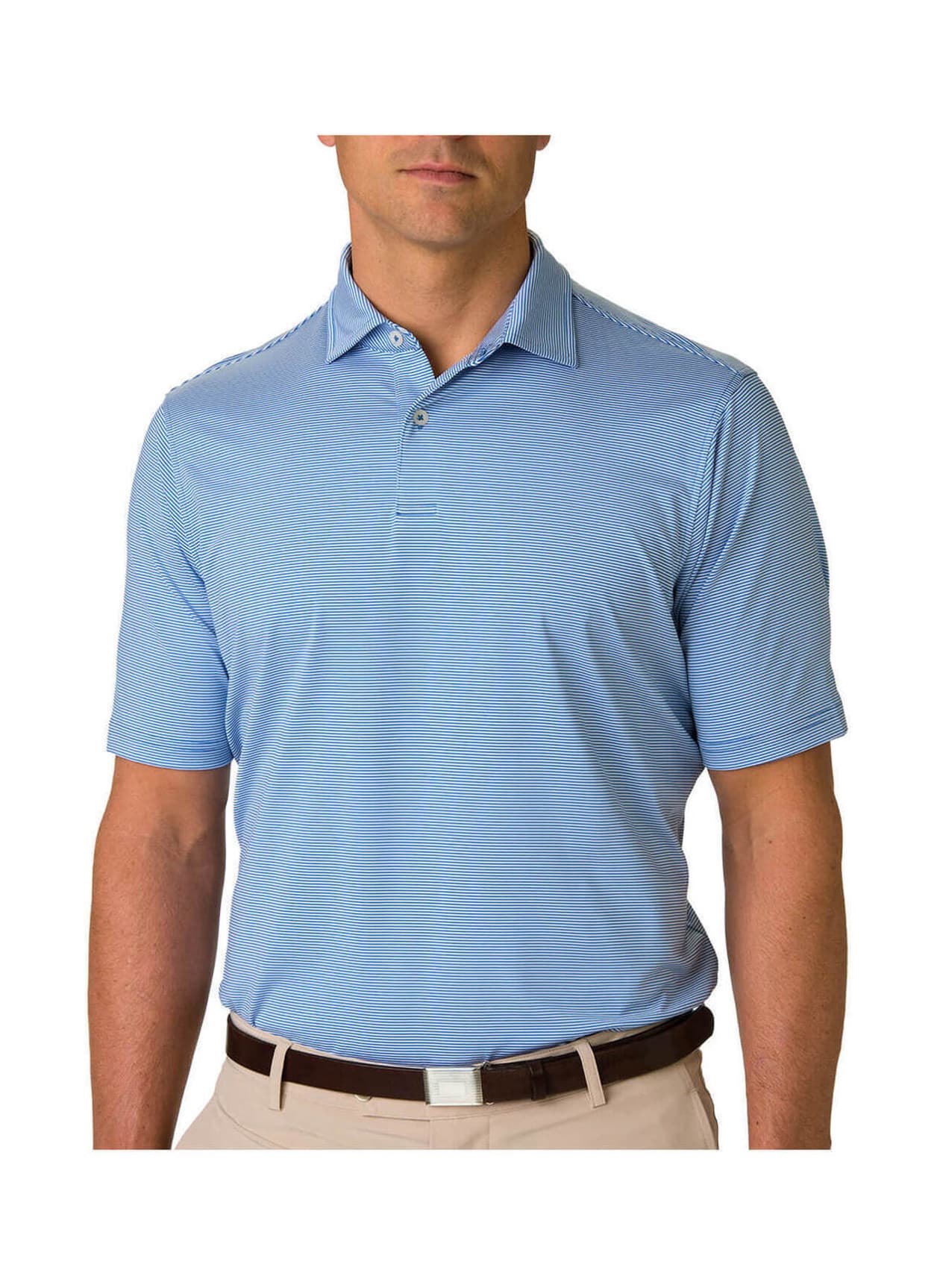 Fairway & Greene Men's Mini Stripe Polo - Baltic (BAL) 3XL