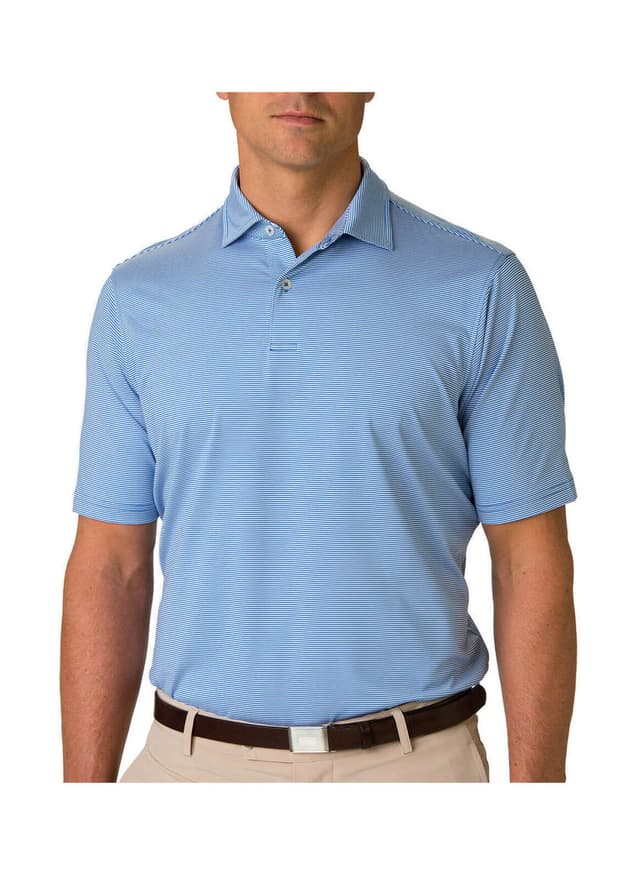 Fairway & Greene Men's Mini Stripe Polo - Baltic (BAL) 3XL