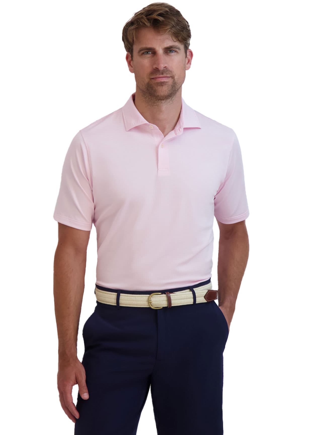 Fairway & Greene Men's Mini Stripe Polo - Bermuda 3XL