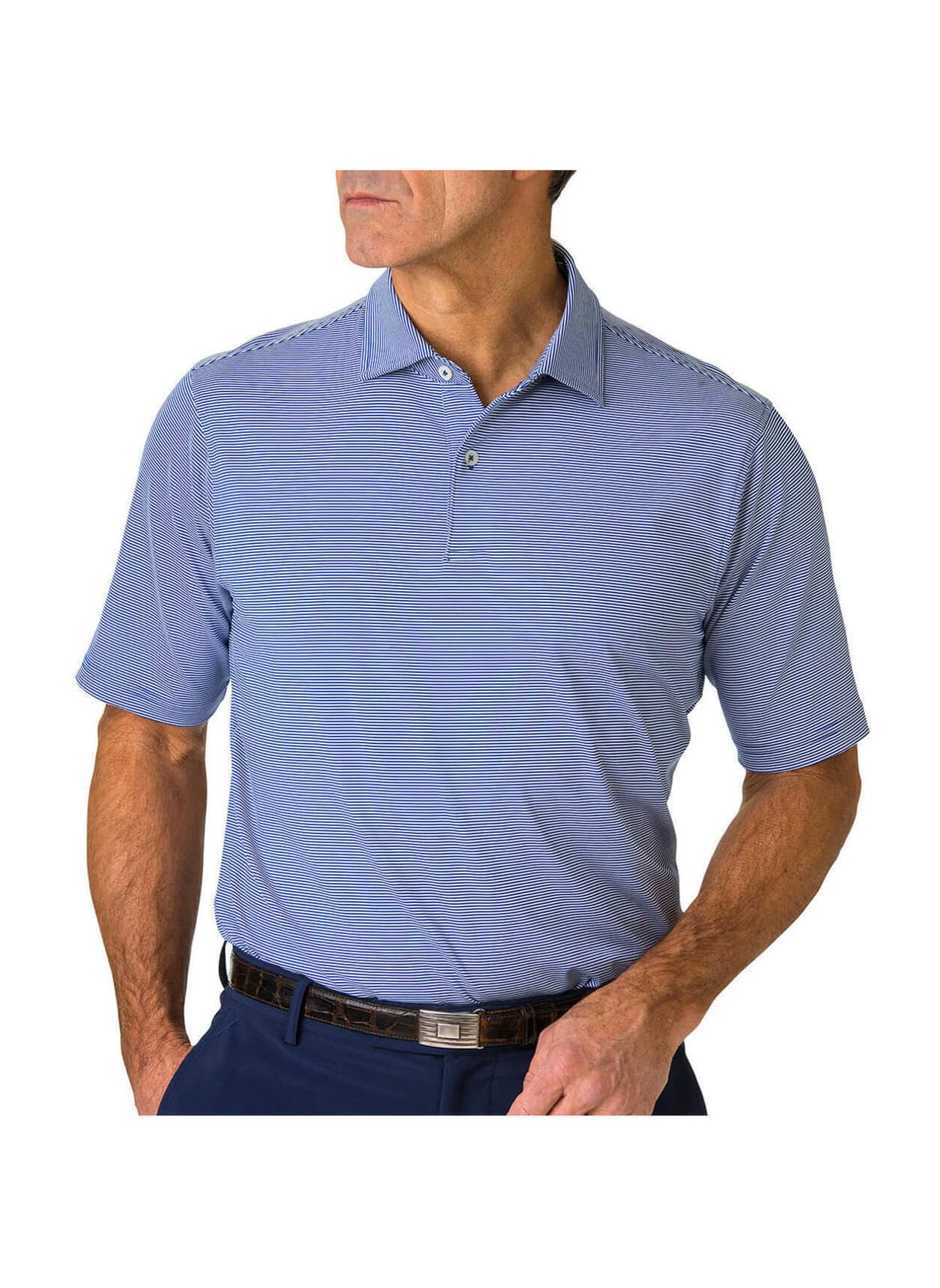 Fairway & Greene Men's Mini Stripe Polo - Marine (MRE) 3XL