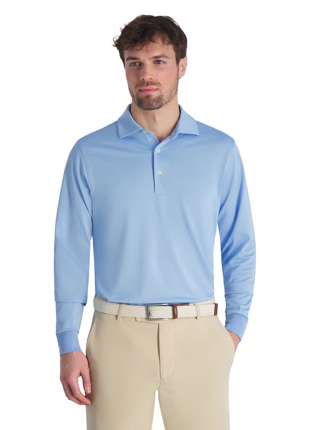 Fairway & Greene Men's McHugh Long-Sleeve Polo - Bluff LG