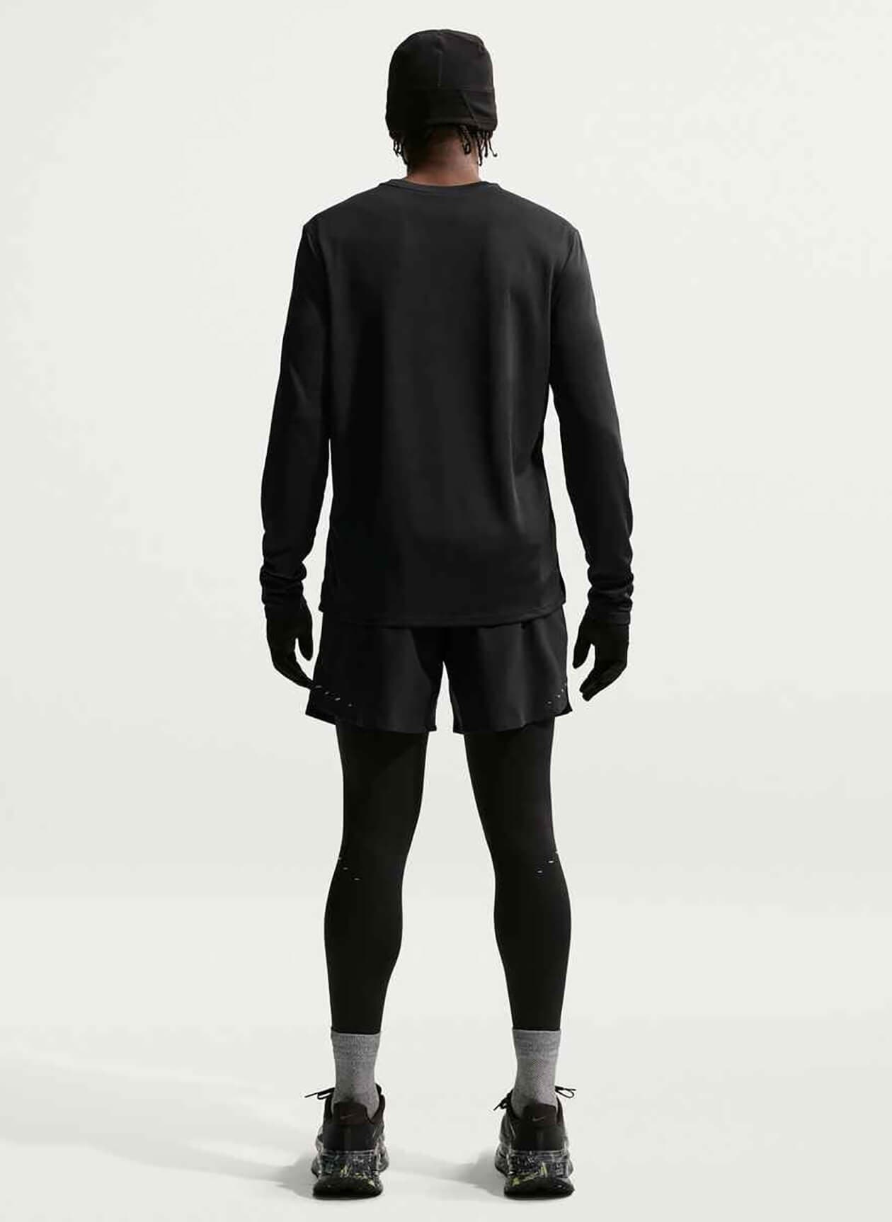 Nike Men's Miler Dri-FIT Long-Sleeve T-Shirt - Black 3XL