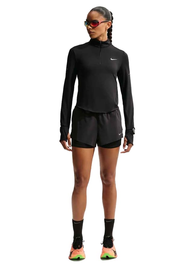 Nike Women's Swift Dri-FIT Half-Zip - Black / Reflective Silver 3XL