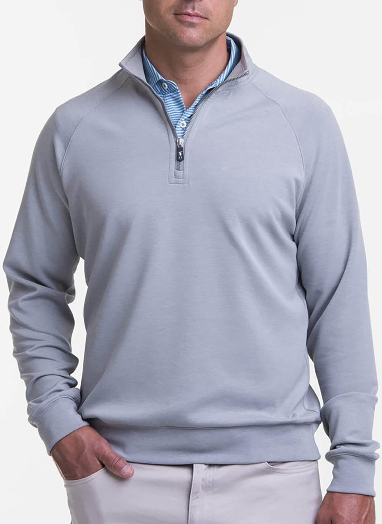 Fairway & Greene Men's Valley Quarter-Zip - Dark Grey 3XL