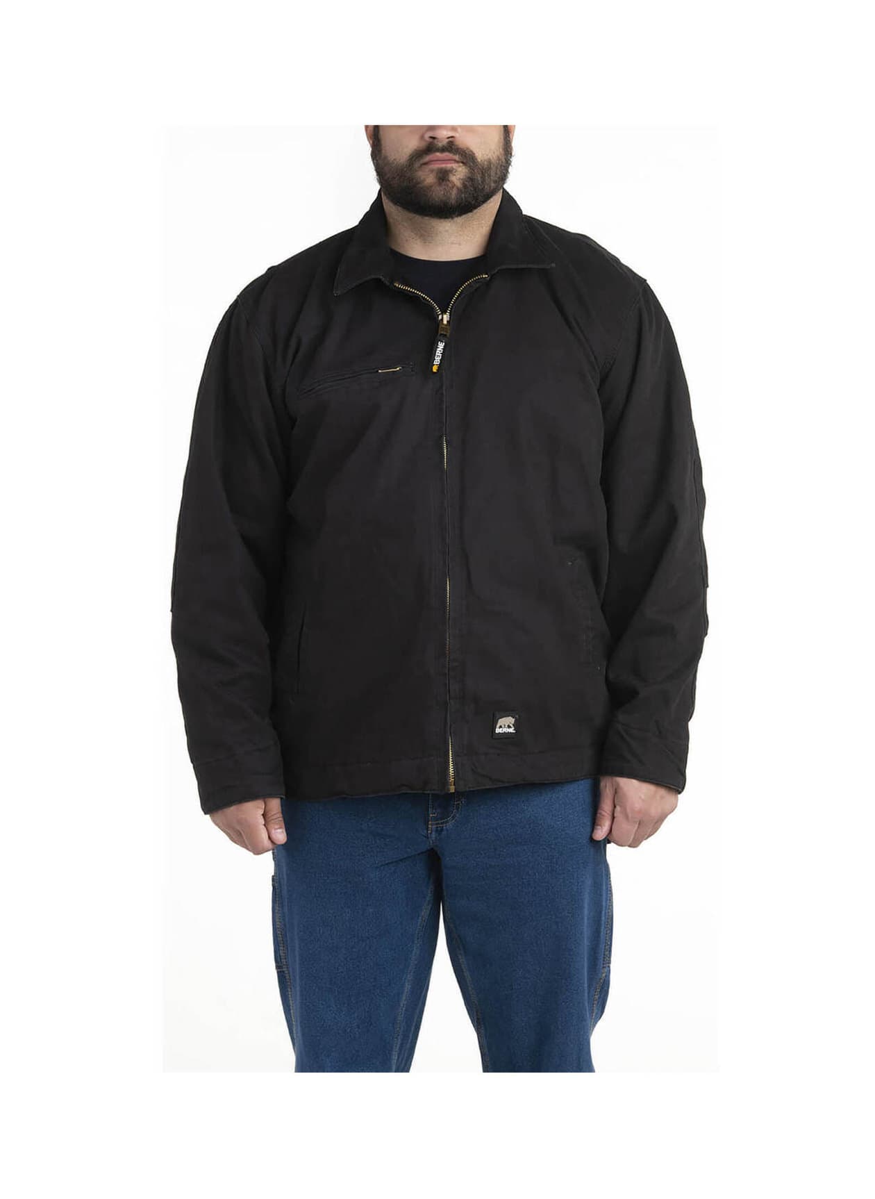 Berne Men's Highland Washed Gasoline Jacket - Black 3XL
