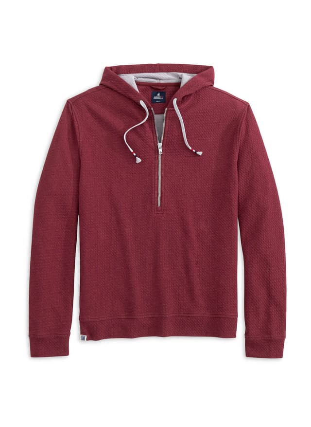 Johnnie-O Men's Zoeller Quarter-Zip Hoodie - Red LG