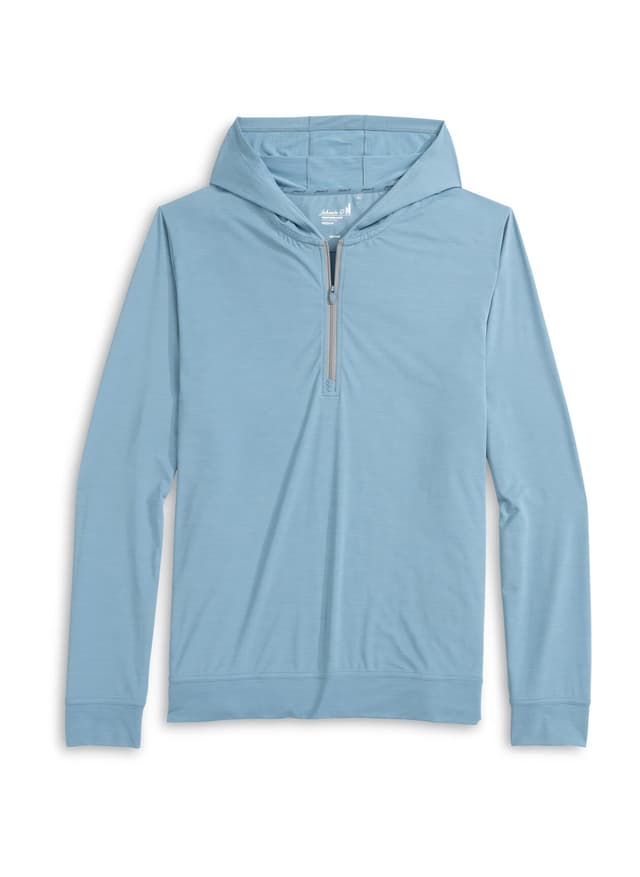 Johnnie O Men's Bixler Quarter-Zip Hoodie - Cyan LG