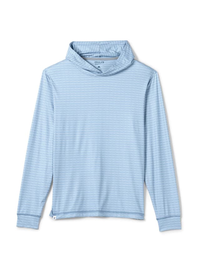 Johnnie-O Men's Talon Print Stripe Hoodie - Dark Grey LG