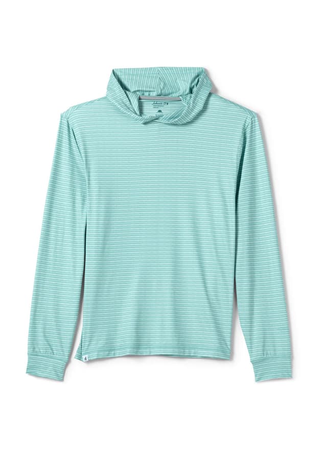 Johnnie-O Men's Talon Print Stripe Hoodie - Green LG