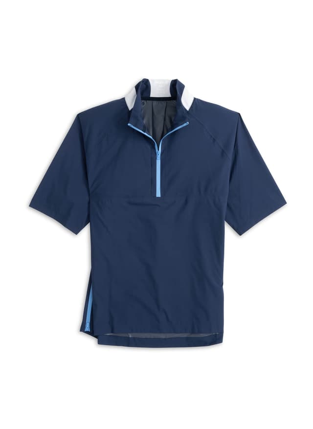 Johnnie-O Men's Stealth Stowable Quarter-Zip - Navy (NAVY) 3XL
