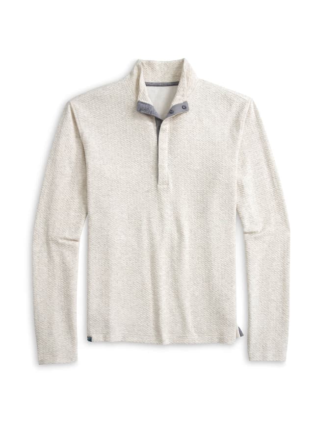 Johnnie-O Men's Ransel Quarter-Zip - White LG