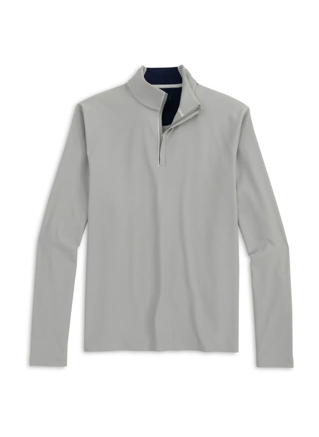 Johnnie-O Men's Hoppin Quarter-Zip Pullover - Light Grey 3XL