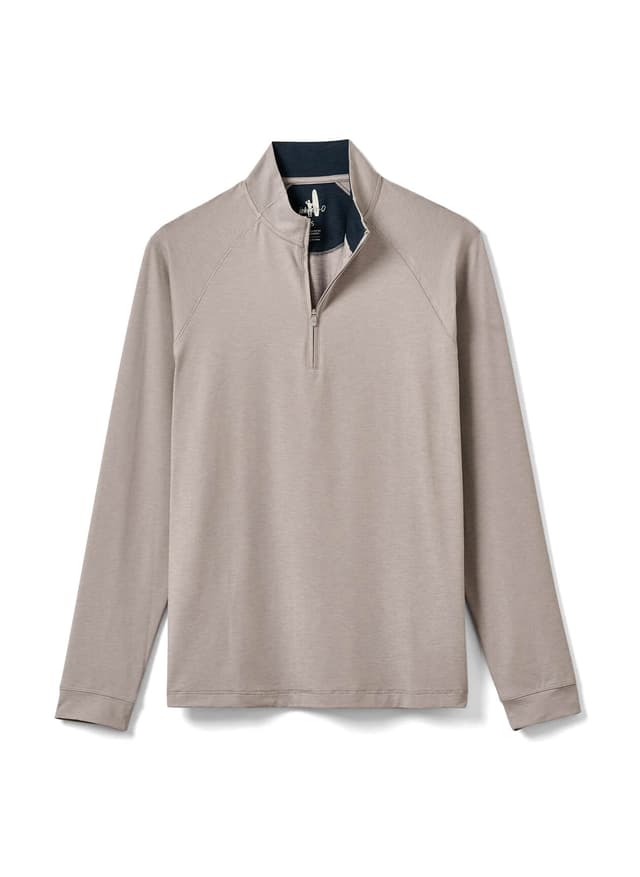 Johnnie-O Men's Freeborne Quarter-Zip FA25 - Light Grey 3XL