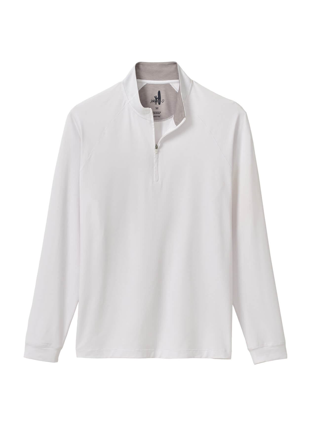 Johnnie-O Men's Freeborne Quarter-Zip FA25 - White 3XL
