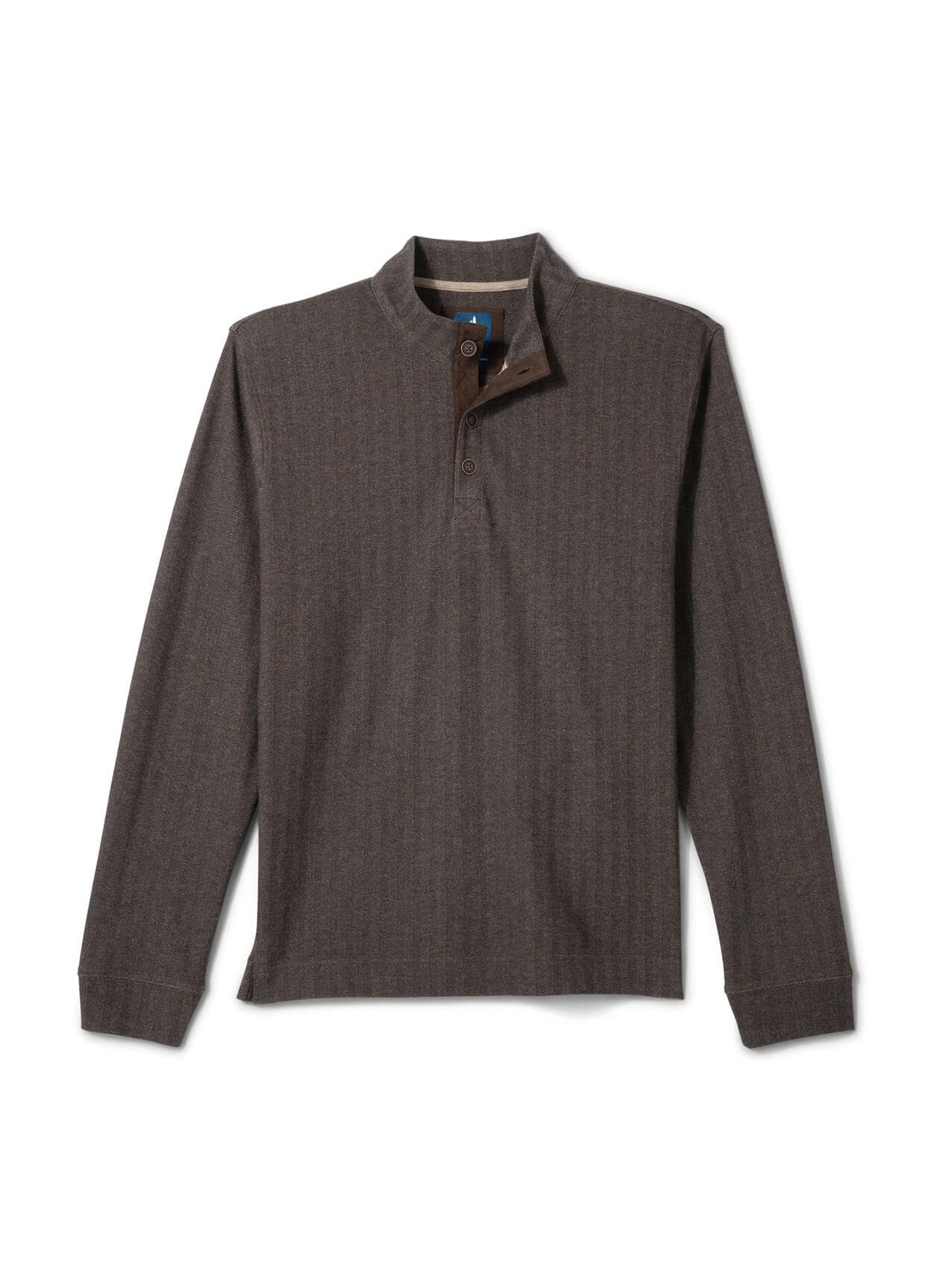 Johnnie-O Men's Cotton Blend Henley - Brown LG