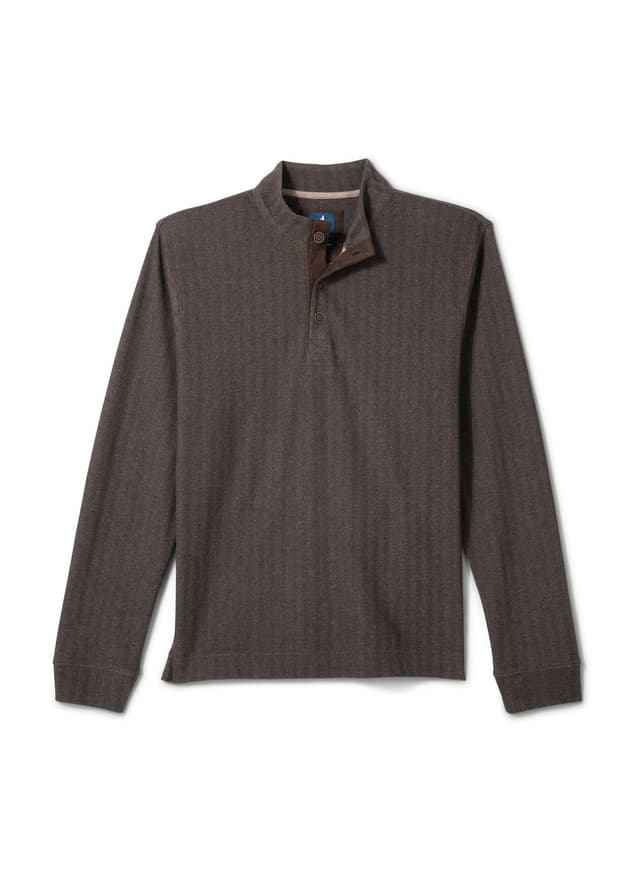 Johnnie-O Men's Cotton Blend Henley - Brown LG